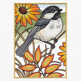 Autumn Chickadees Panel Scene