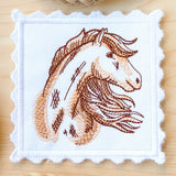 Western Stamp Coaster - Horse (In-the-Hoop)