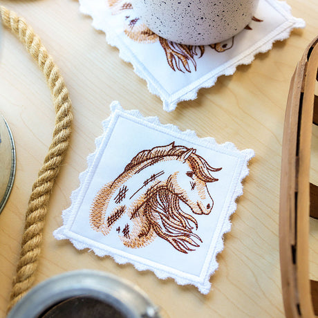 Western Stamp Coaster - Horse (In-the-Hoop)
