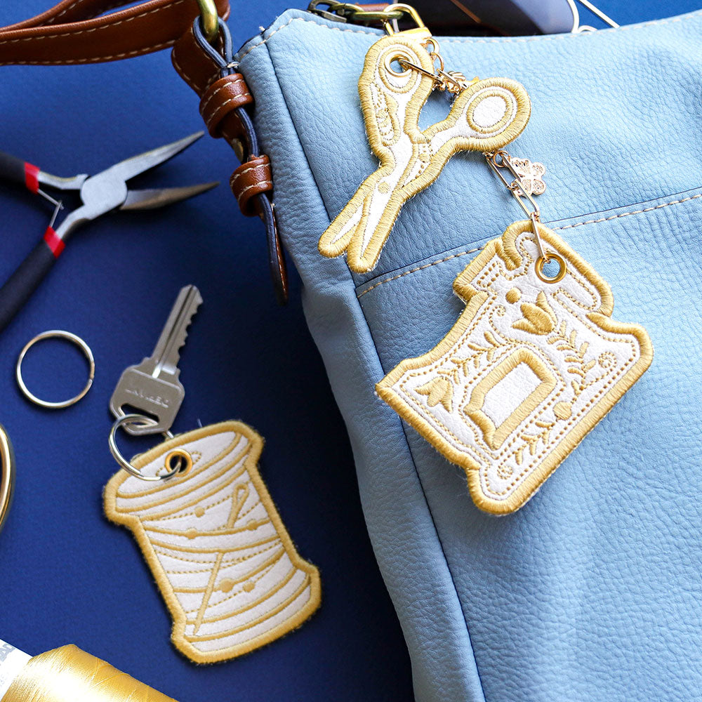 Luxe Sewing Machine Keychain (In-the-Hoop)