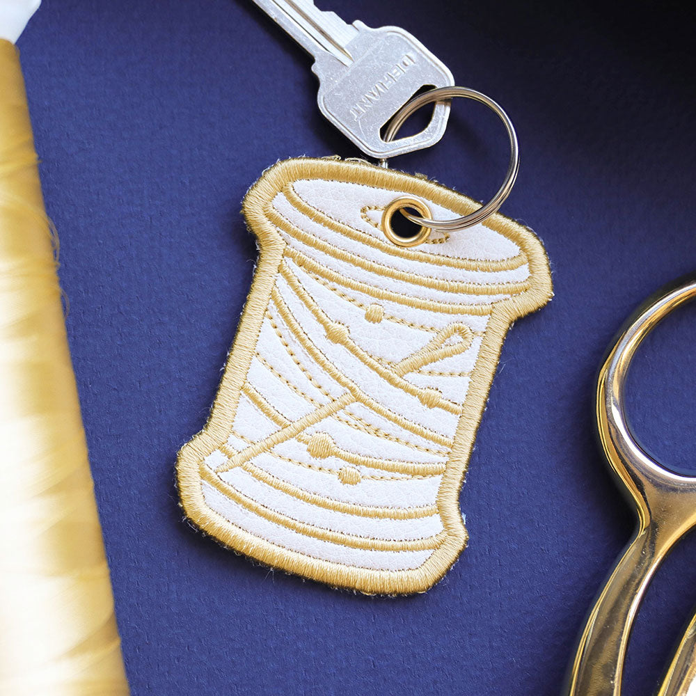 Luxe Thread Spool Keychain (In-the-Hoop)