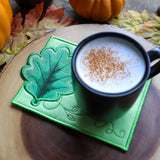 Oak Leaf Mug Rug (In-the-Hoop)