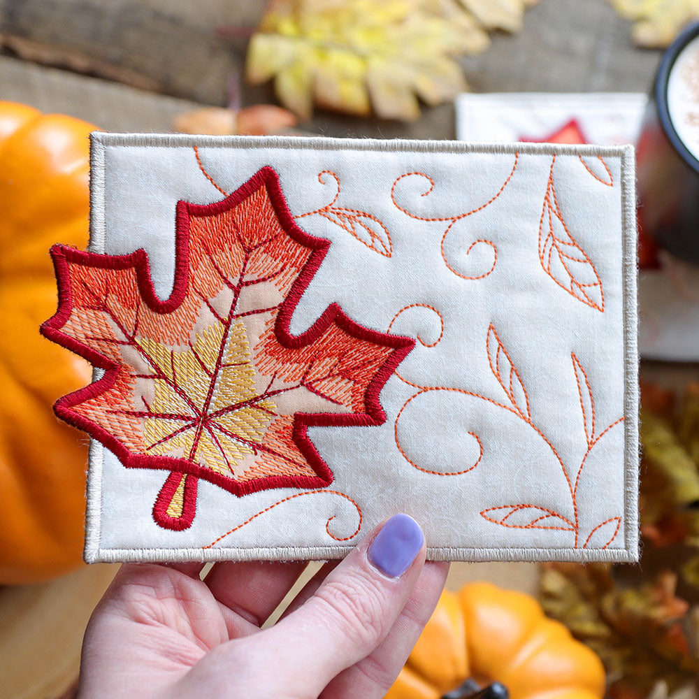 Maple Leaf Mug Rug (In-the-Hoop)