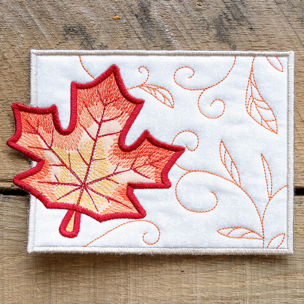 Maple Leaf Mug Rug (In-the-Hoop)
