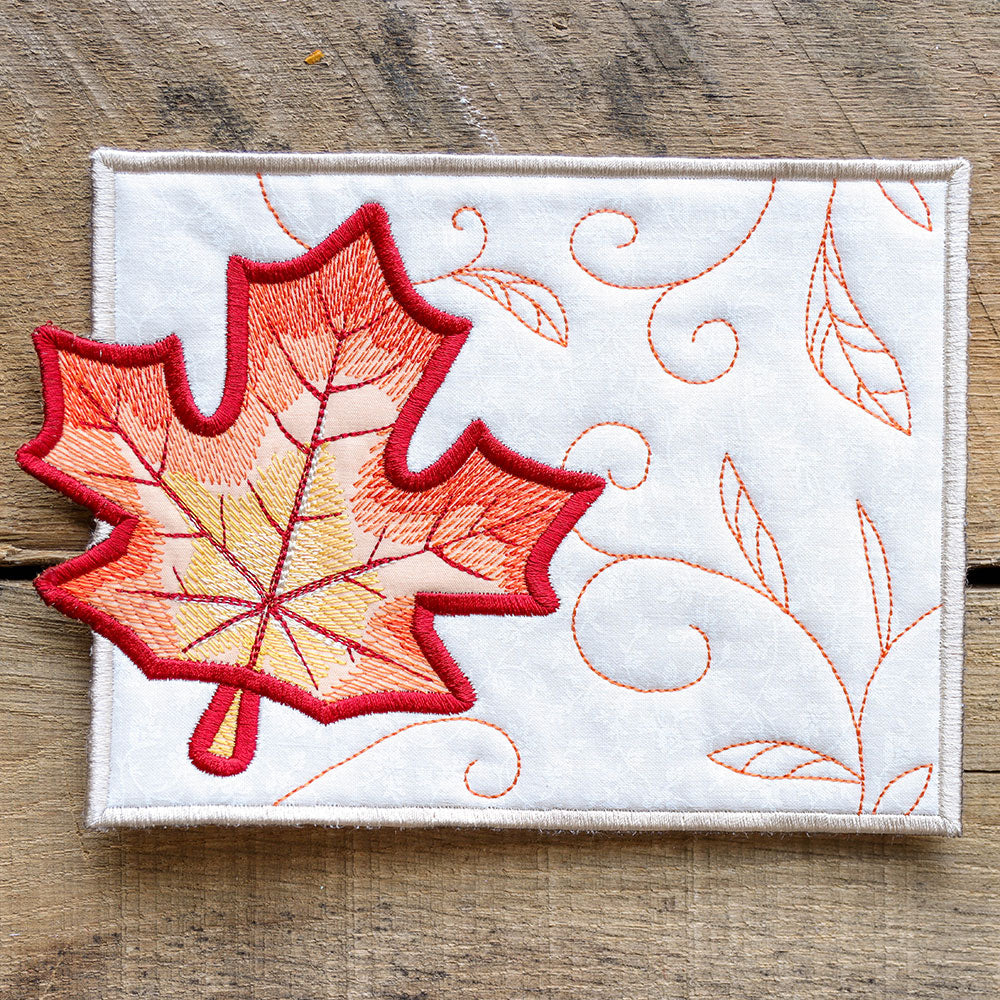 Maple Leaf Mug Rug (In-the-Hoop)