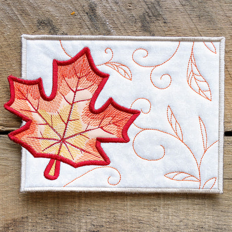 Maple Leaf Mug Rug (In-the-Hoop)