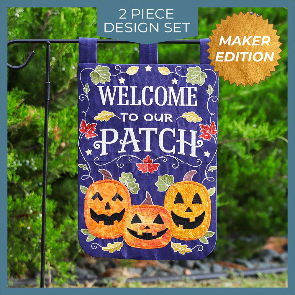 Pumpkin Patch Garden Flag (Applique)