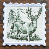 Hunting Stamp Coaster - Deer (In-the-Hoop)