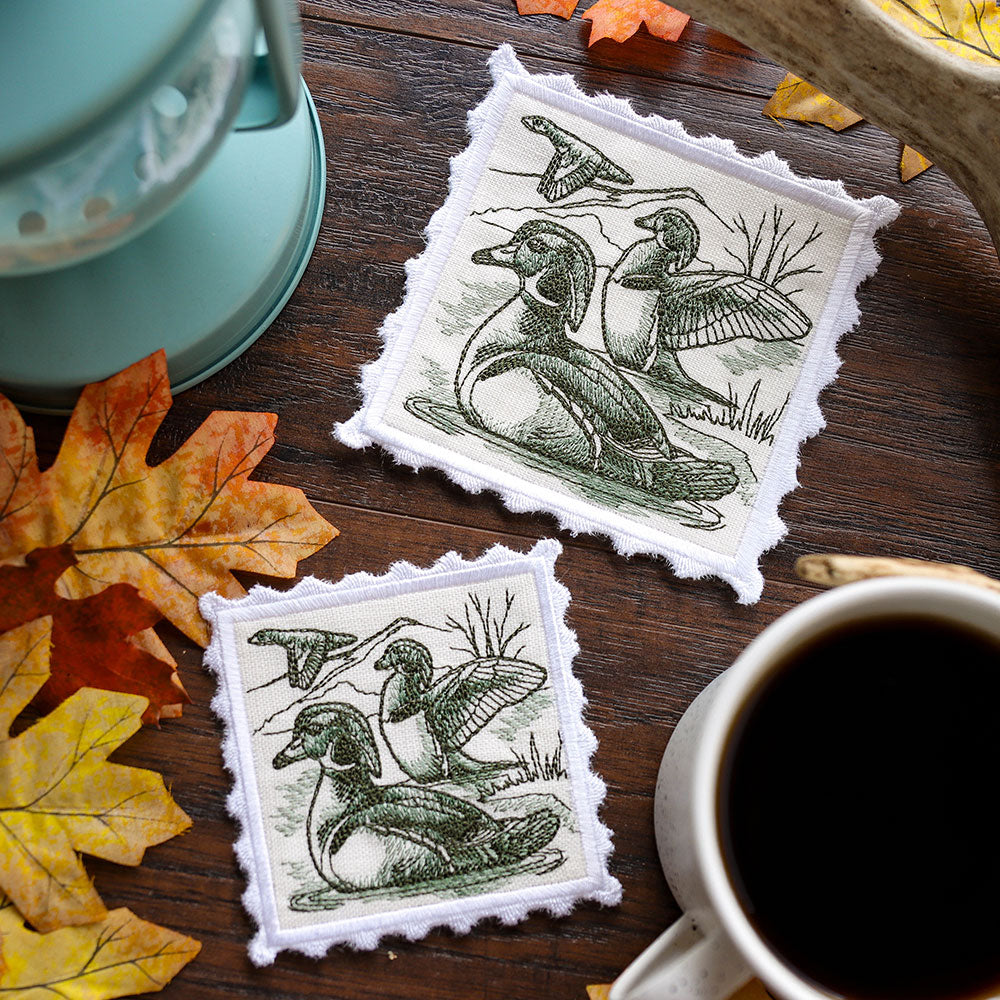 Hunting Stamp Coaster - Duck (In-the-Hoop)