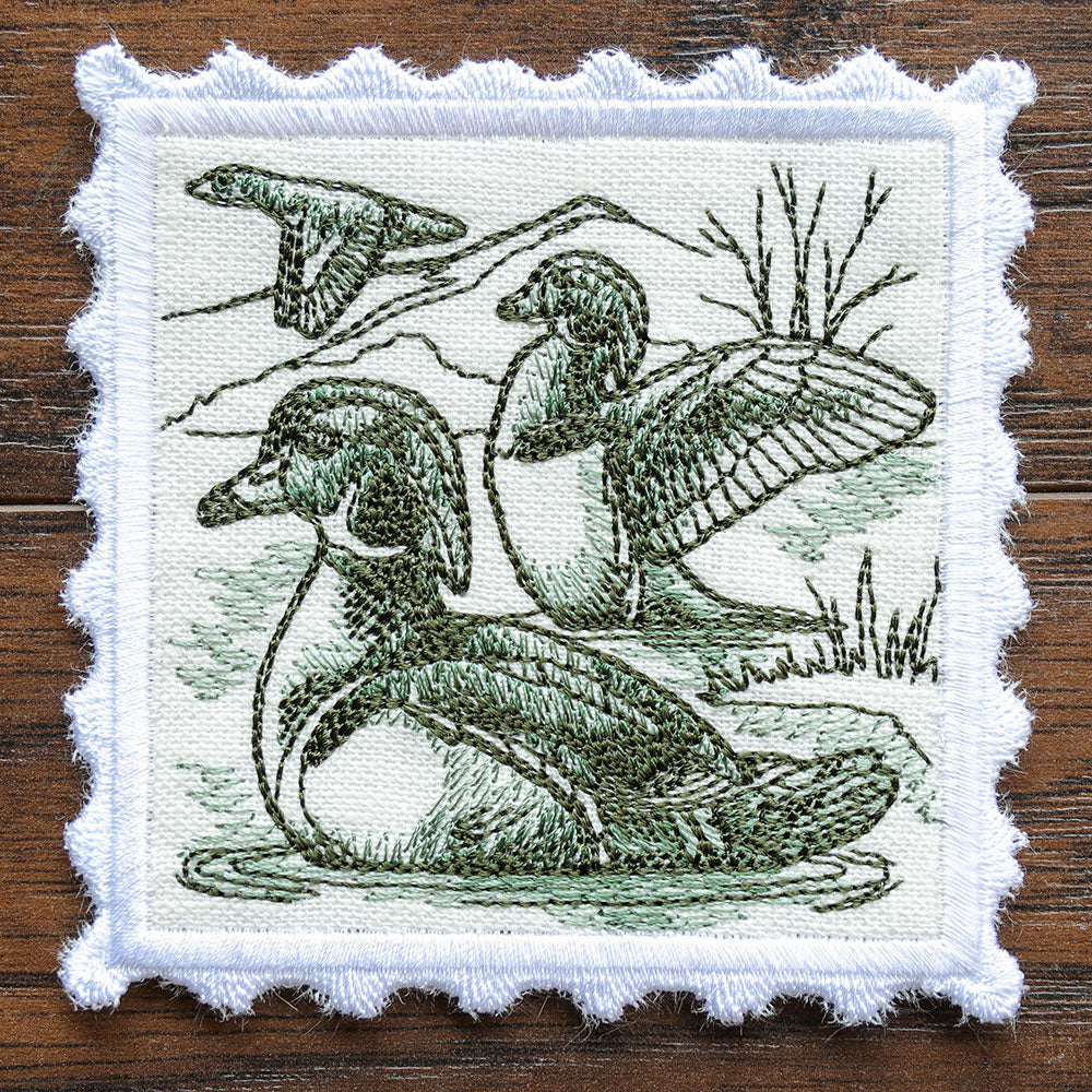 Hunting Stamp Coaster - Duck (In-the-Hoop)