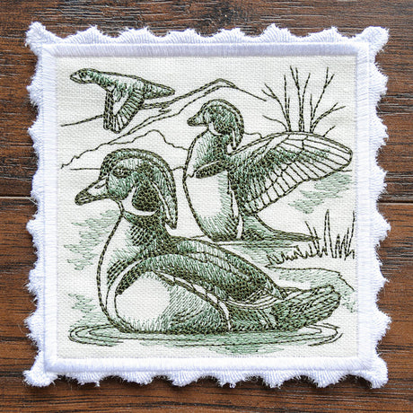 Hunting Stamp Coaster - Duck (In-the-Hoop)