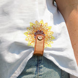 Radiant Sunflower Mandala Garment Cinch