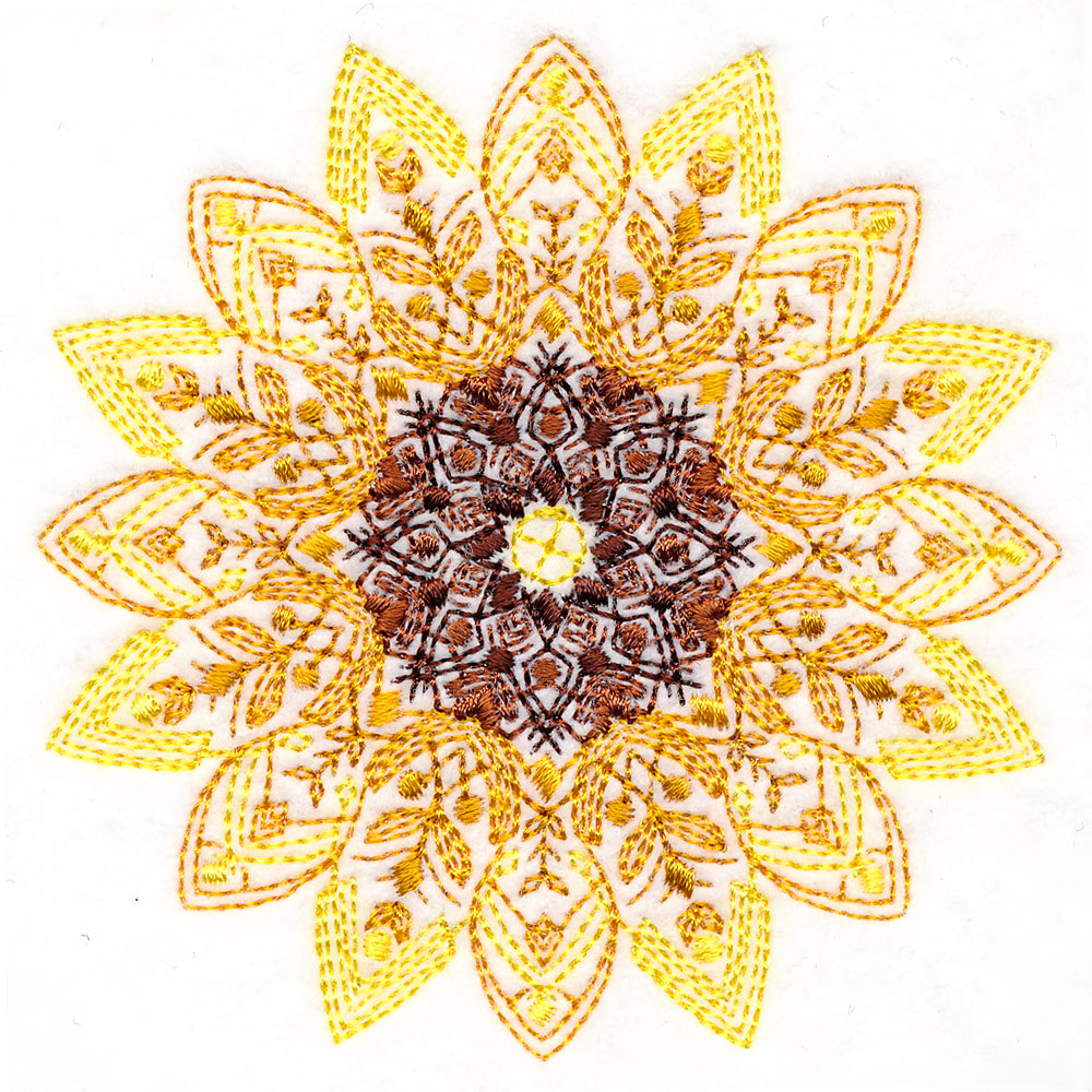Radiant Sunflower Mandala Garment Cinch