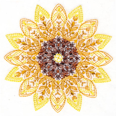 Radiant Sunflower Mandala Garment Cinch
