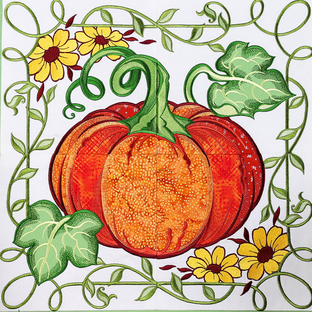 Garden Pumpkin Scene Set (Applique)