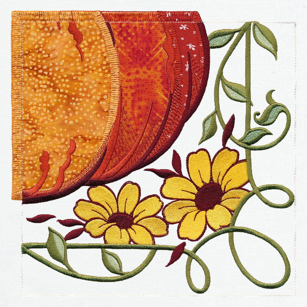 Garden Pumpkin Scene Set (Applique)