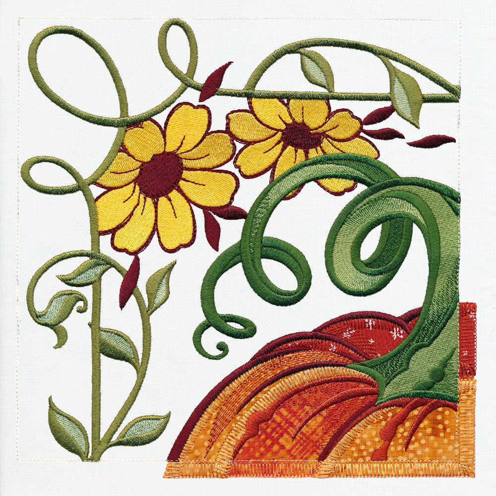 Garden Pumpkin Scene Set (Applique)