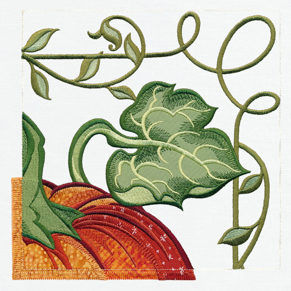 Garden Pumpkin Scene Set (Applique)