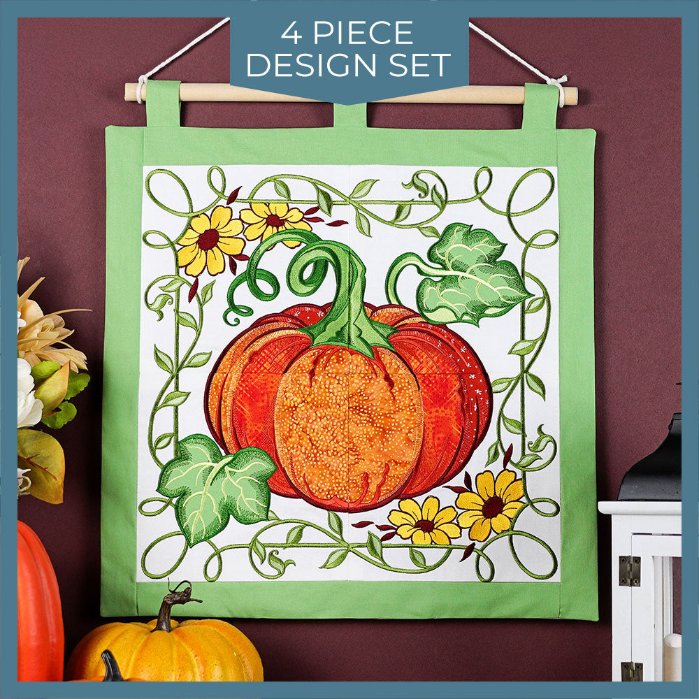 Garden Pumpkin Scene Set (Applique)