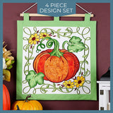 Garden Pumpkin Scene Set (Applique)