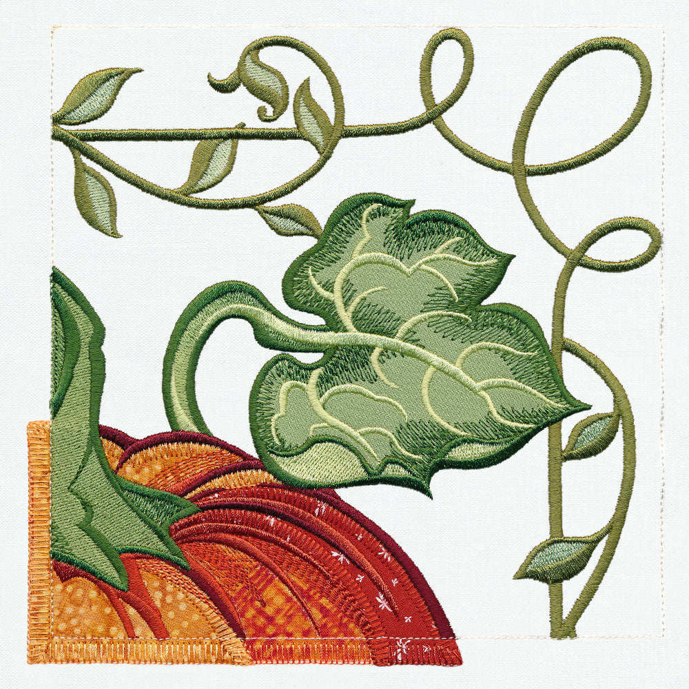 Garden Pumpkin Scene Set (Applique)