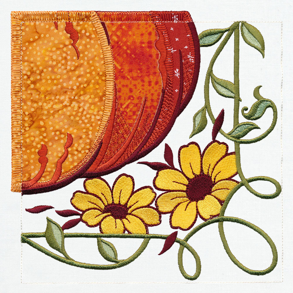 Garden Pumpkin Scene Set (Applique)