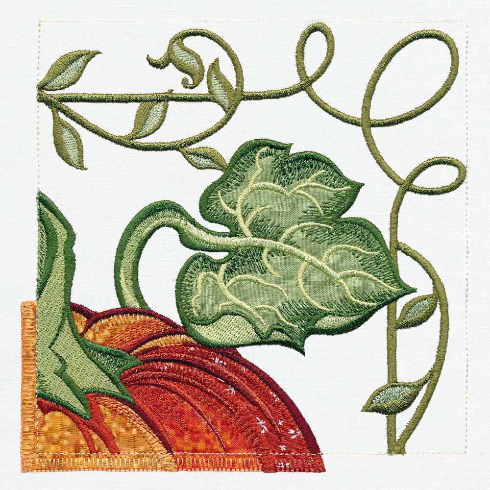 Garden Pumpkin Scene Set (Applique)