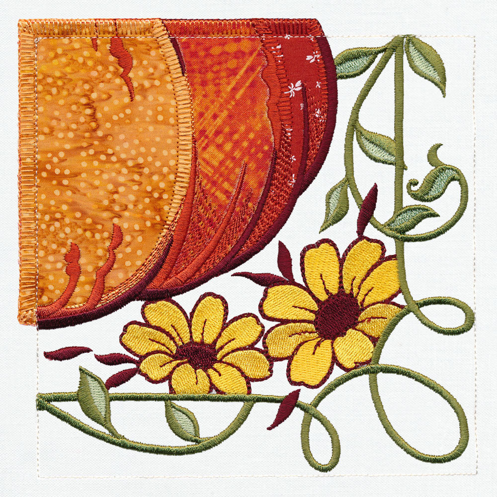 Garden Pumpkin Scene Set (Applique)