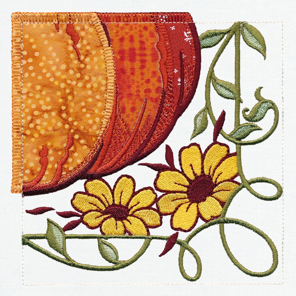 Garden Pumpkin Scene Set (Applique)