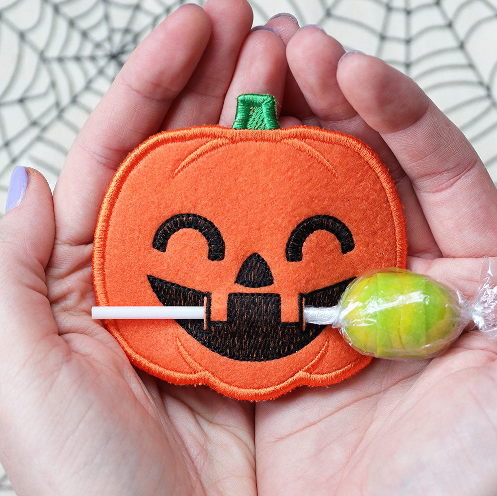 Jack o' Lantern Lollipop Holder (In-the-Hoop)