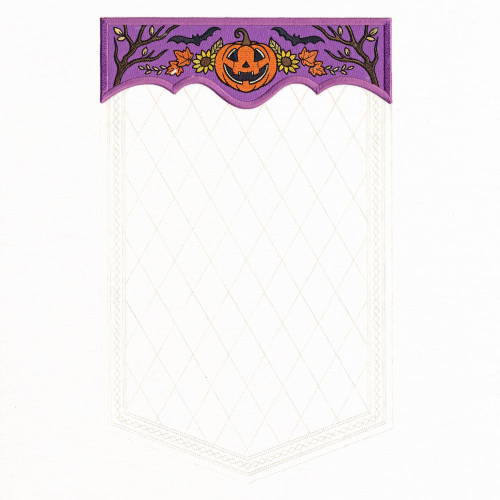 Blank Halloween Jack o' Lantern Banner