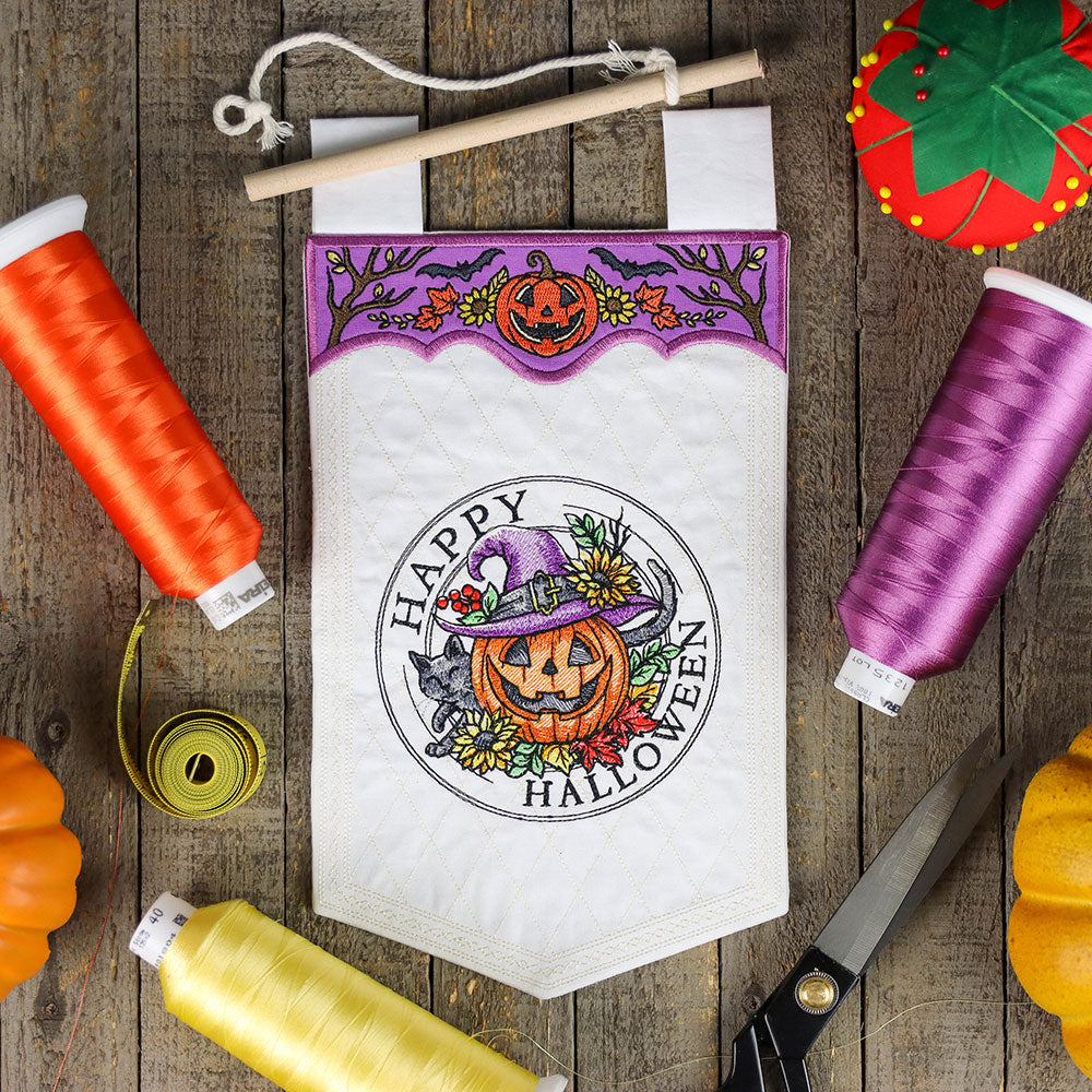Blank Halloween Jack o' Lantern Banner