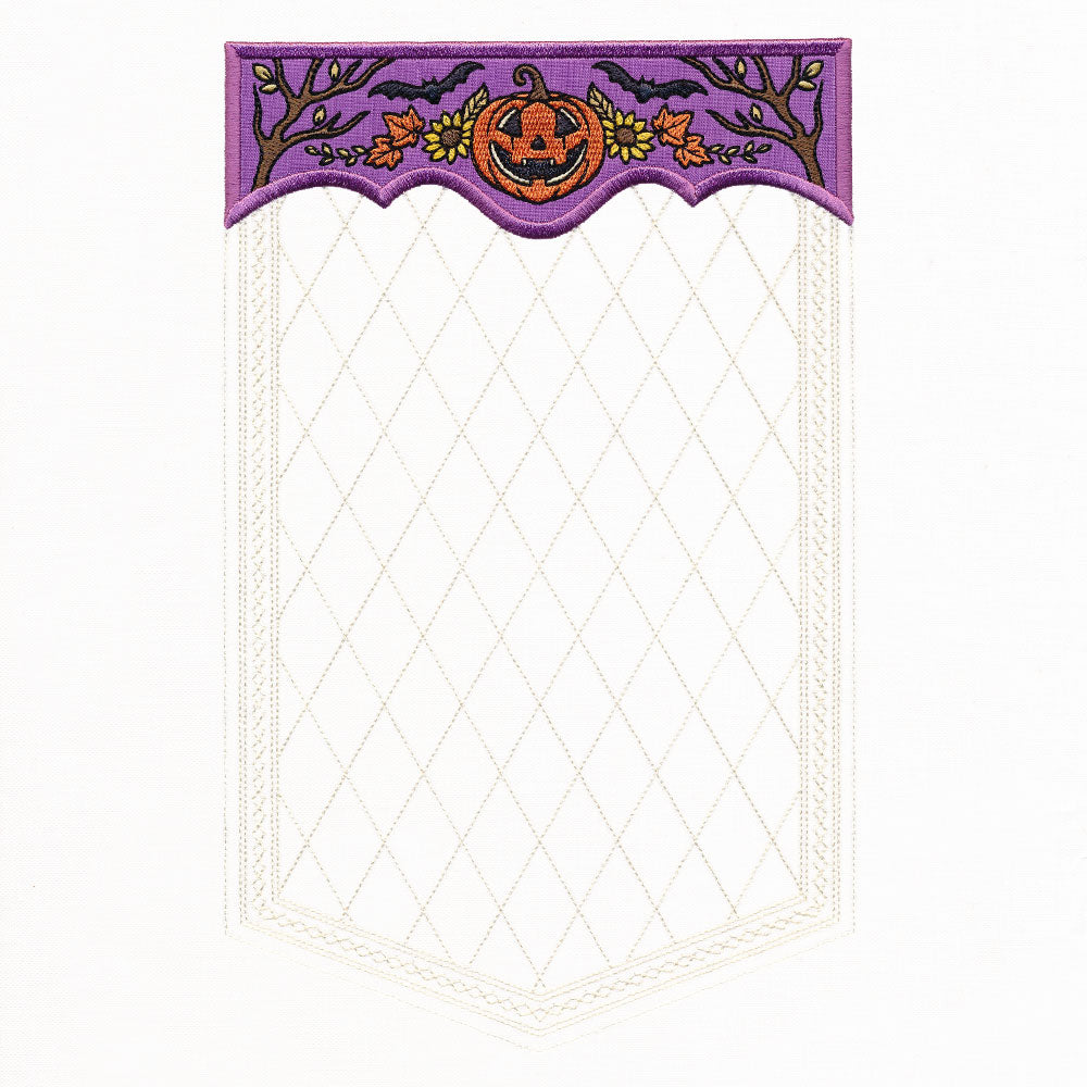 Blank Halloween Jack o' Lantern Banner