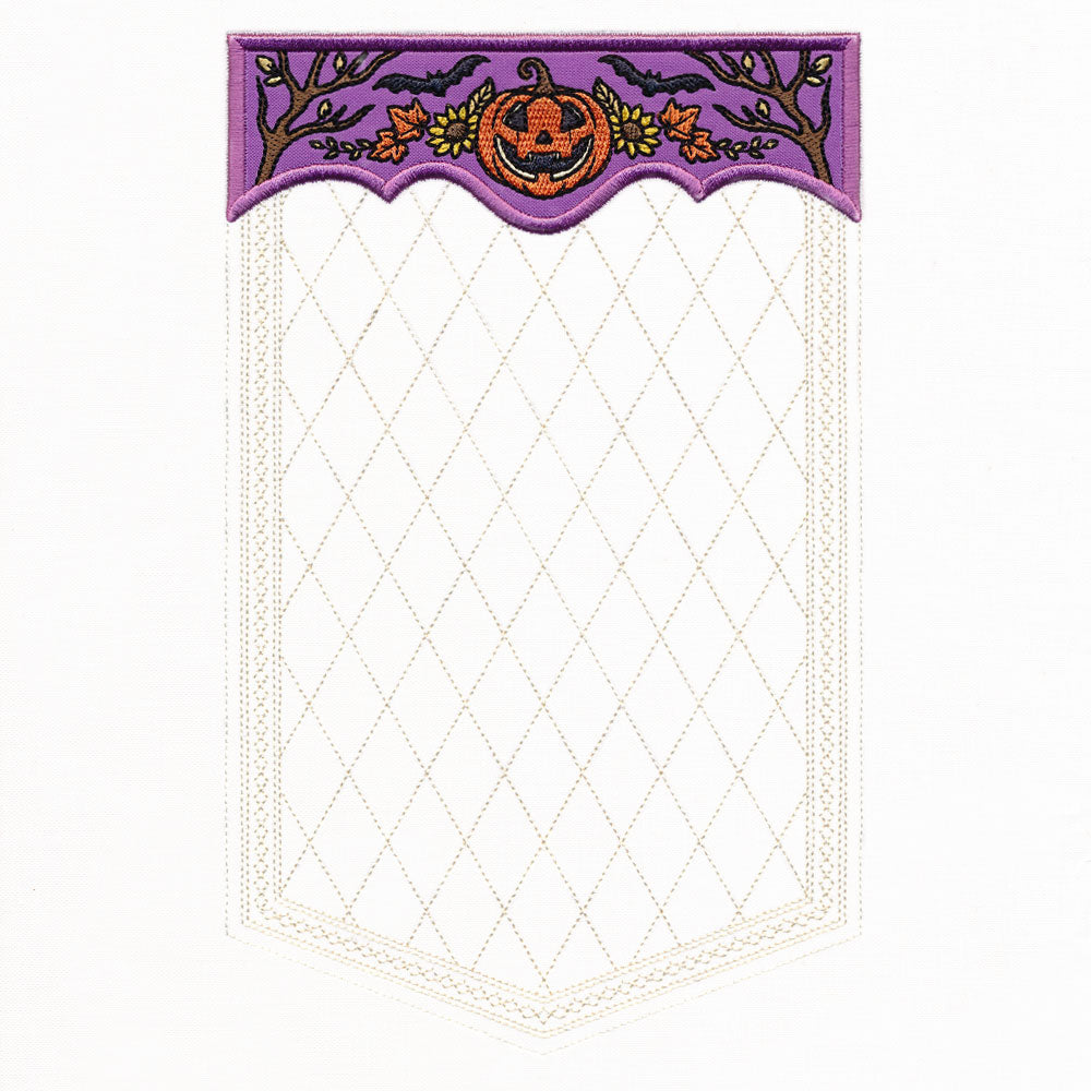 Blank Halloween Jack o' Lantern Banner