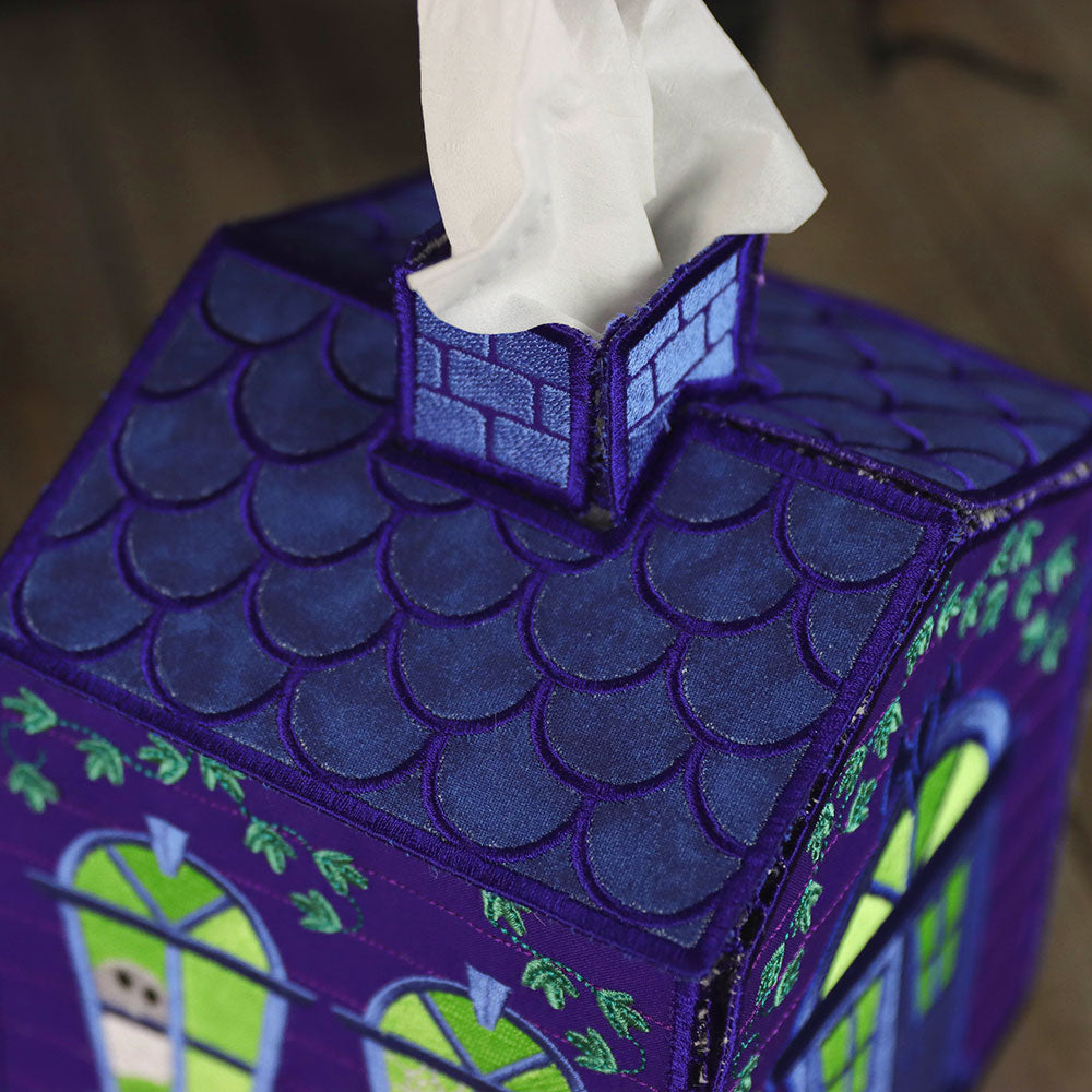 Haunted House Tissue Box (In-the-Hoop)