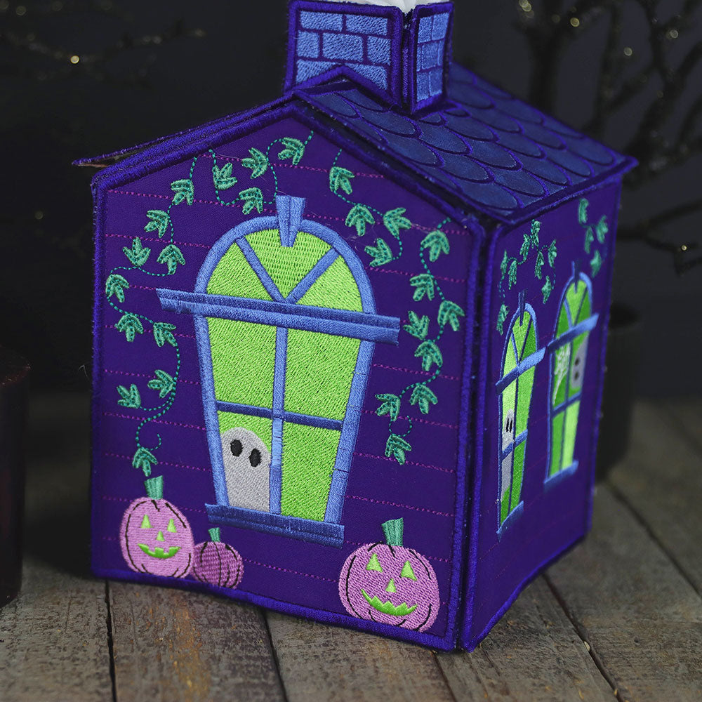 Haunted House Tissue Box (In-the-Hoop)