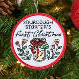 Sourdough Starter's First Christmas Ornament (In-the-Hoop)