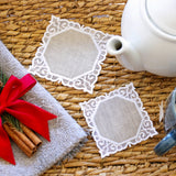 Blank Lace Edge Christmas Coaster (In-the-Hoop)