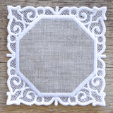 Blank Lace Edge Christmas Coaster (In-the-Hoop)