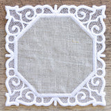 Blank Lace Edge Christmas Coaster (In-the-Hoop)