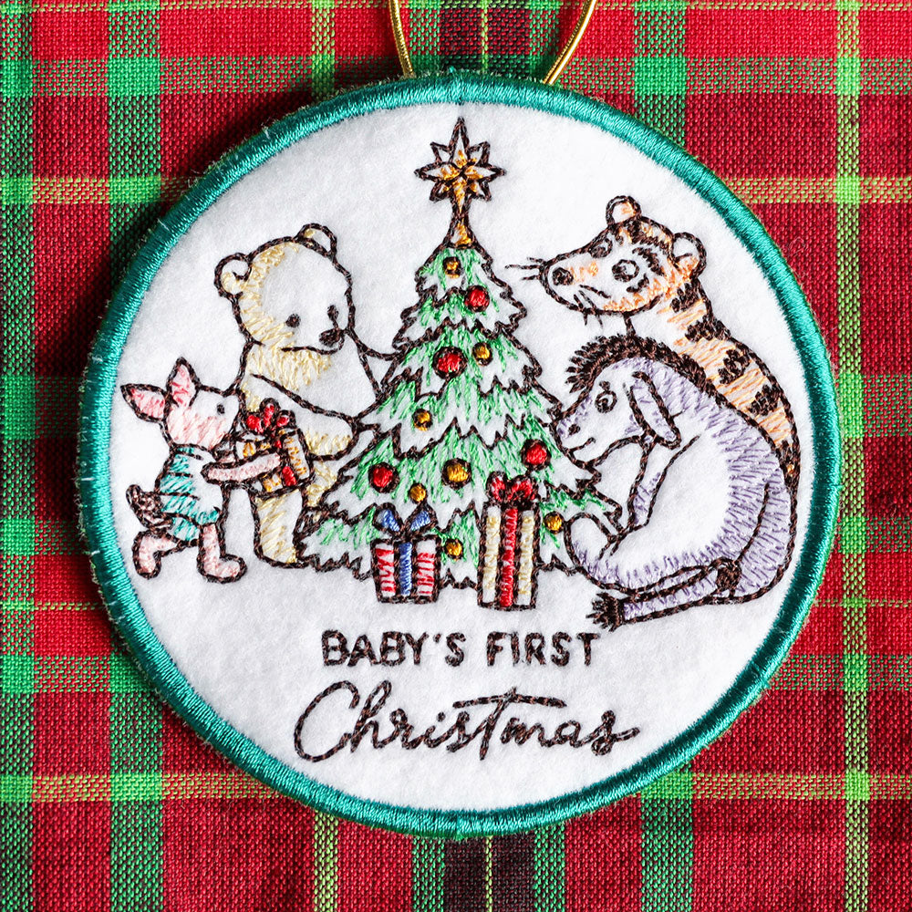 Pooh Bear and Friends - Baby's First Christmas Ornament (In-the-Hoop)