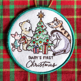 Pooh Bear and Friends - Baby's First Christmas Ornament (In-the-Hoop)
