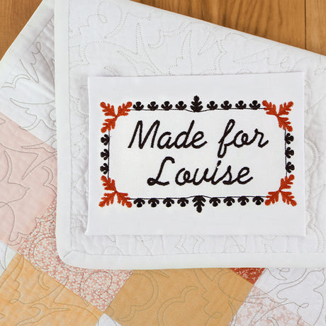 Oak Leaf Quilt Label - Lg