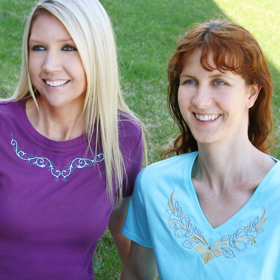 Art Deco Floral Neckline (V-Neck)