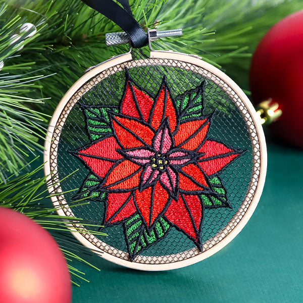 Stained Glass Poinsettia