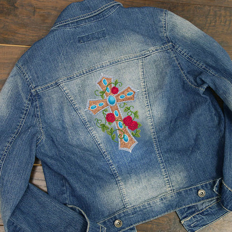 Cross and Winding Roses