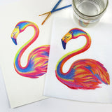 Dreamy Flamingo in Watercolor