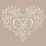 Exquisite Blooming Heart (Whitework)
