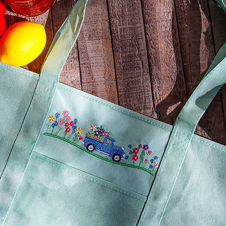 Retro Flower Truck Border