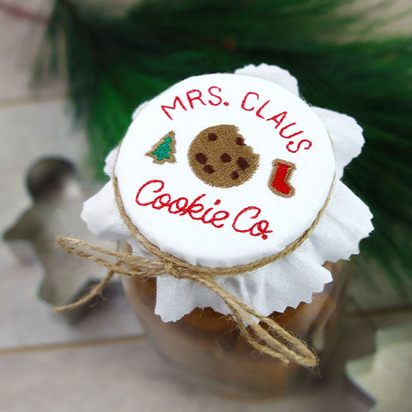 Mrs. Claus Cookie Co. Jar Topper